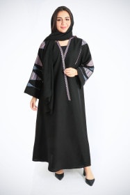 عباية مطرزة AIK2022 اسود