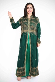 Crystal Bliss Handcrafted Green Kaftan IKW9134