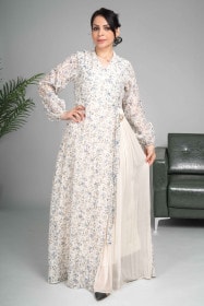 Floral Folds Modest Dress CJ1024