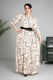 Abstract Prints Modest Dress CJ1028
