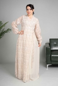 Floral Folds Modest Dress CJ1031