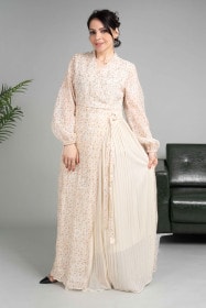 Floral Folds Modest Dress CJ1031