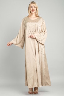 جلابية مطرزة كرستال CJ1083 بيج image