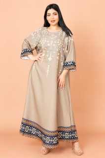 جلابية شرقية IK1004 بيج image