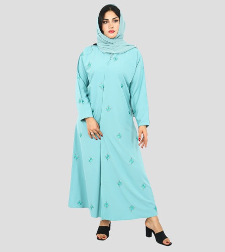 عباية مطرزة AIK2018 ازرق فاتح