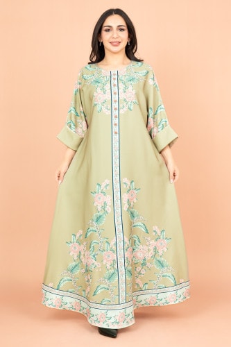 Crystal Enchant Print Jalabiya IK1017