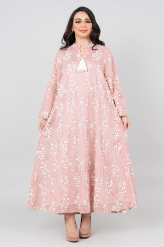 Petal Grace Embroidered Jalabiya OMN02