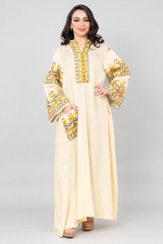 Blossom Embroidery Jalabiya OMN06