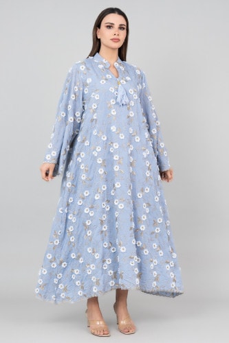 Floral Aura Embroidered Jalabiya OMN05