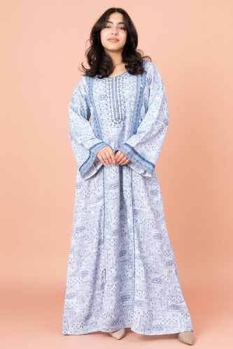 Modern Embroidery Jalabiya IN039