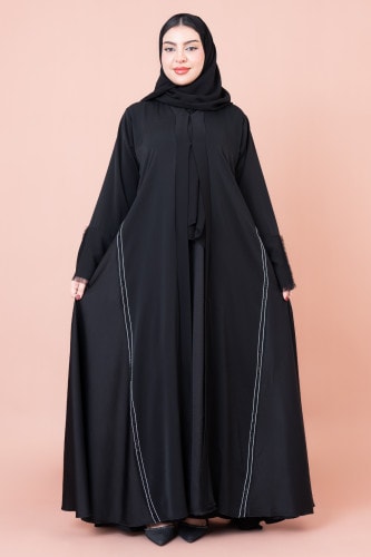 عباية غير رسمية بسيطة AIK073 اسود