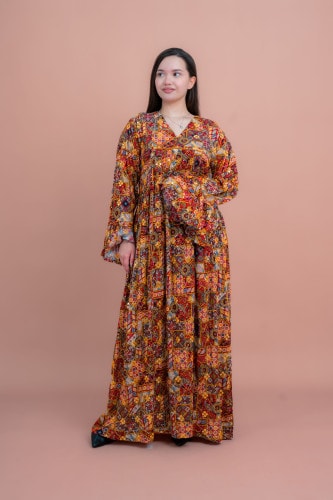 Abstract Geometric Maxi IK072 Yellow