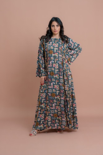 Abstract Geometric Maxi IK050 Blue