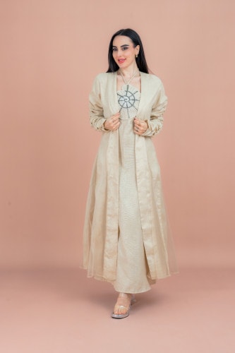 Two Pieces Unique Modest Outfit IN9150 Beige