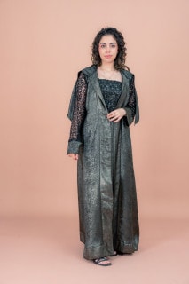 Shimmer Modern Design Jalabiya IN9157 Green image