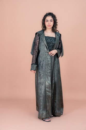 Shimmer Modern Design Jalabiya IN9157 Green