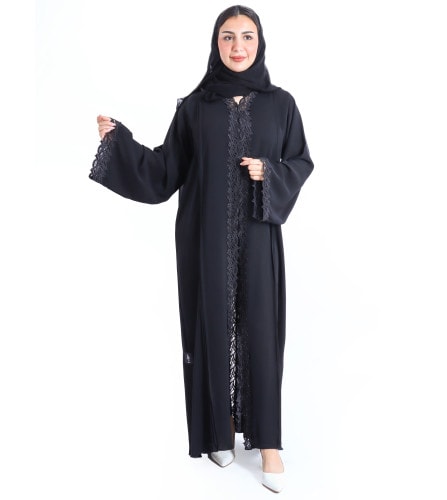 عباية انيقة كرستال حواف لاسيه AIK5012