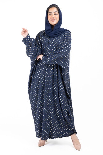 Printed CY Abaya AIK8004 Blue