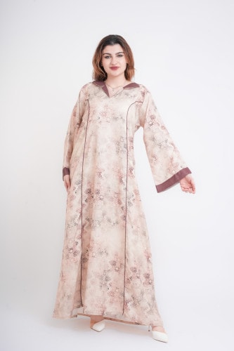Elegant Patterns Collared Jalabiya IN1099
