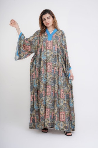 Elegant Patterns Collared Jalabiya IN098