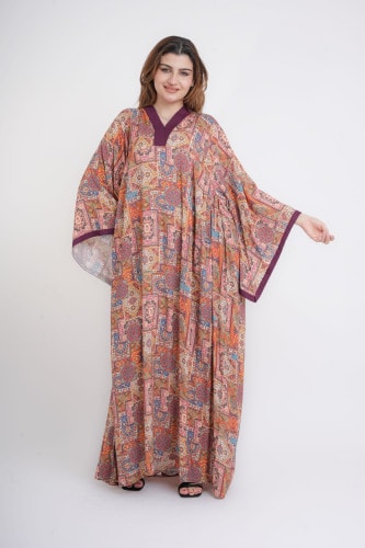 Elegant Patterns Collared Jalabiya IN098