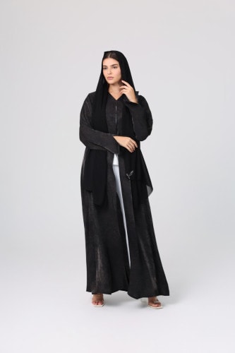Shimmer Fabric Soild Abaya ABY1068