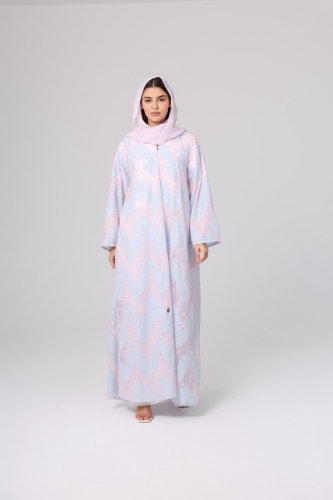 Colored Lace Design Abaya ABY1115