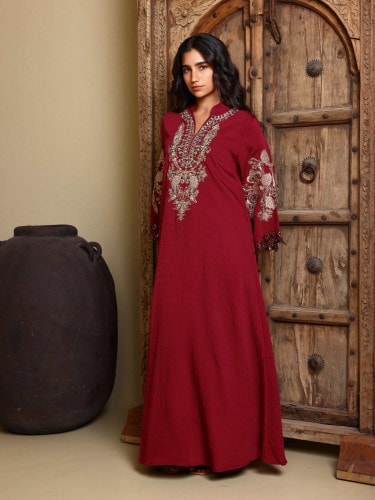 IKKXA Amirah Jalabiya IK4031 Maroon