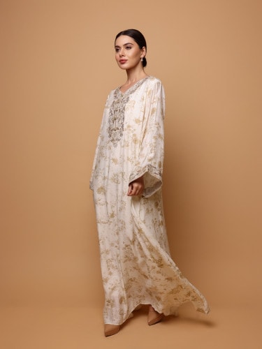 Ikkxa Shaden Jalabiya IK6040 Brown