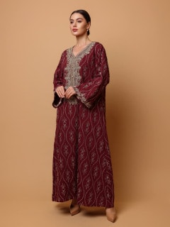 Ikkxa Hadeel Jalabiya IK7004 Maroon image