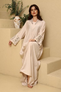 IKKXA Zaytouna Jalabiya IK6038 Beige image
