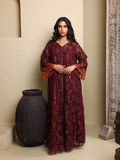 Ikkxa Eira Jalabiya IK4039 Maroon image