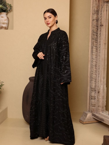 Ikkxa Rafeef Jalabiya IK5019 Black