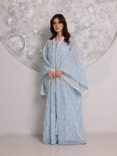 IKKXA Sequin Embellished Jalabiya IK1110 Blue image