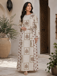 Ivory Heritage Jalabiya IKTT002 Red image