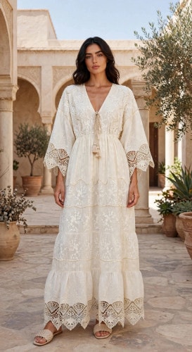 Whispers of Grace Dress IKPAP108 Beige