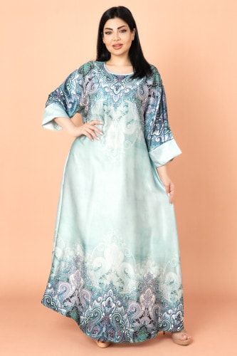 Abstract Design Modern Jalabiya IK1005 Green