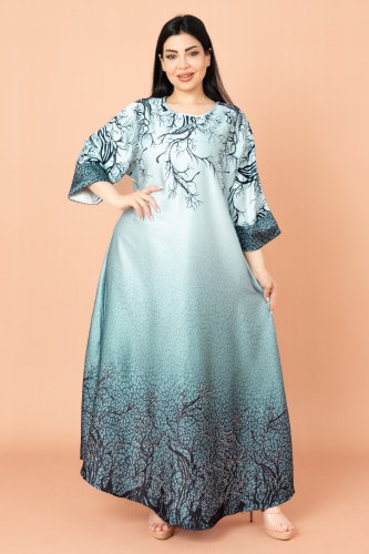 Abstract Design Modern Jalabiya IK1006 Blue