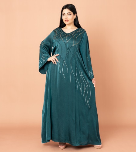 Celestial Glow Jalabiya IK6006 Green