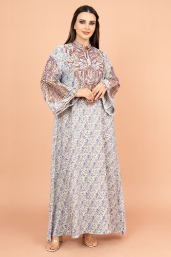 Crystal and Thread Elegance Jalabiya IK1010