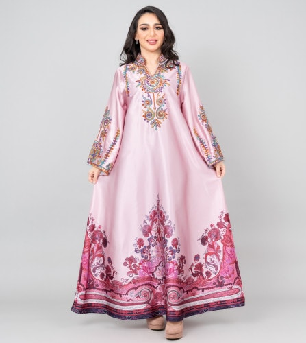 Modern Embroidered Jalabiya IK1014