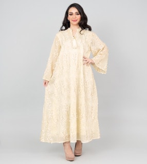 Petal Grace Embroidered Jalabiya OMN02 image