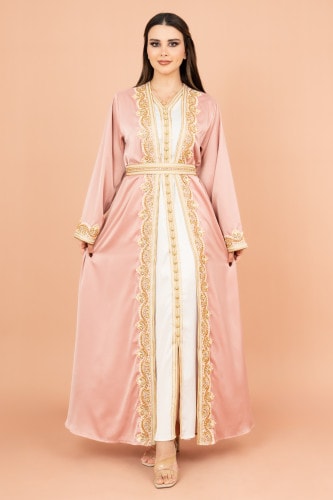 Belted Elegant 2-Piece Kaftan IK2009