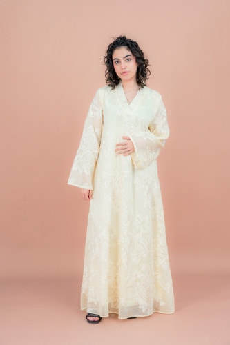 Floral Embroidered Jalabiya IK6008