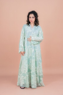 Floral Embroidered Jalabiya IK6008 image