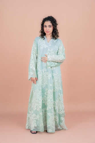 Floral Embroidered Jalabiya IK6008