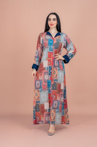 Pattern Printed Modern Jalabiya IN086