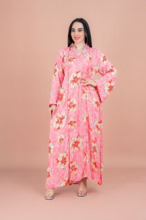 Floral Elegance Collared Jalabiya IN094 image