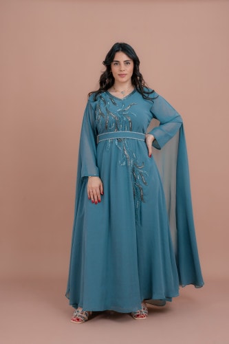 Belted Elegant 2-Piece Kaftan IKS503