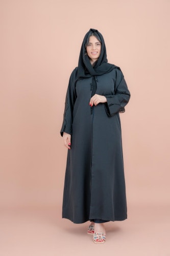 Artisan Elegance Handwork Emirati Abaya AIK012
